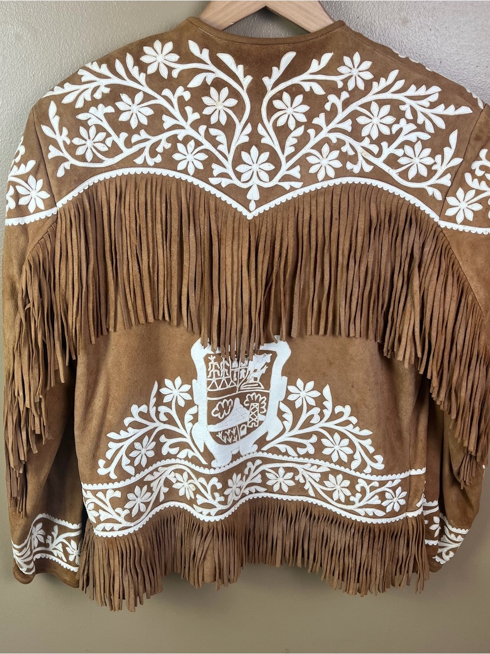 Vintage Western Fringe Mexican Tamaulipeca Cuera Embroidered Jacket - RARE